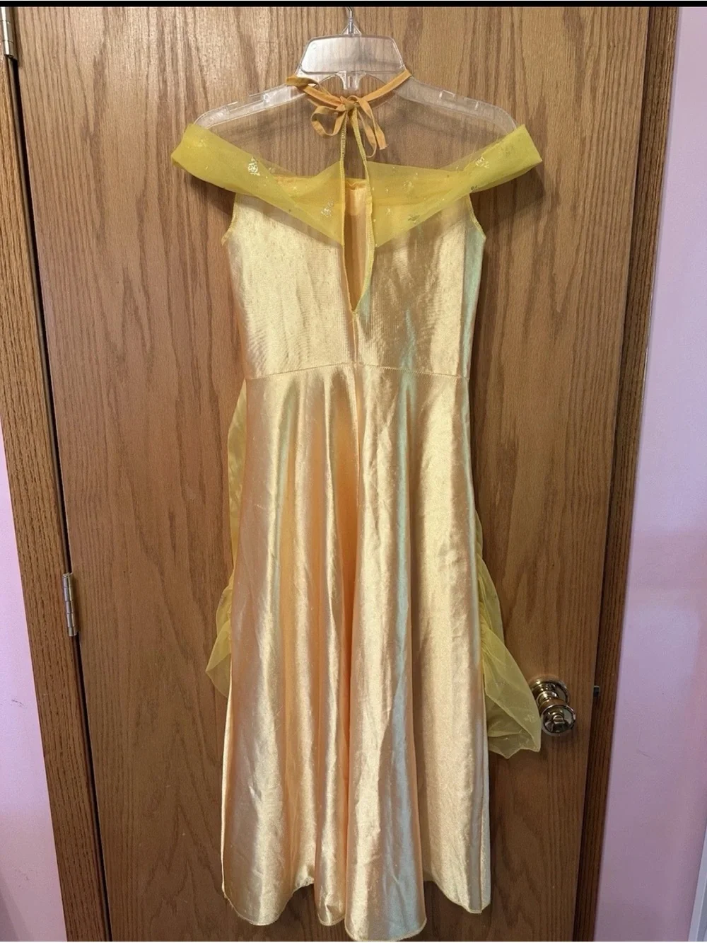 VINTAGE DISNEY CLASSIC PRINCESS BELLE CHILD YELLOW HALLOWEEN COSTUME SIZE 7-10 - Picture 4 of 4